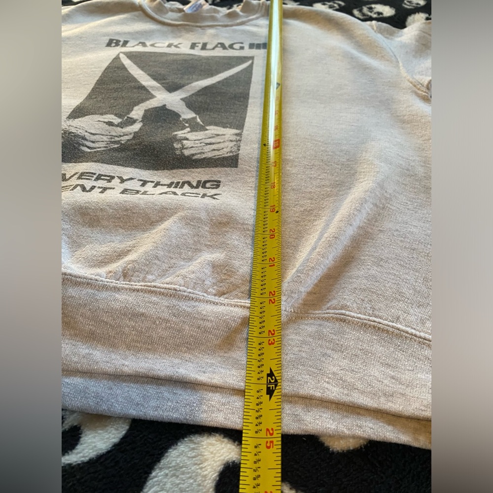 Black Flag Everything Went Black Sweatshirt Gildan M gray - Picture 4 of 5